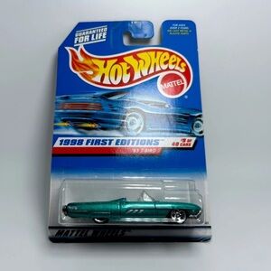 1998 Hot Wheels First Editions ‘63 T-Bird Teal w/Chrome 5 Dot Spokes 9/40 #644